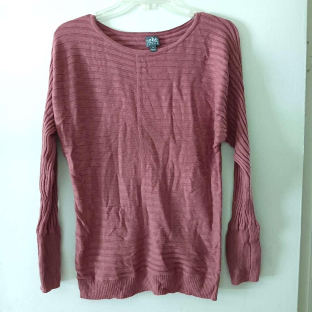 NY&Co Mauve Dolman Top Sweater Size M